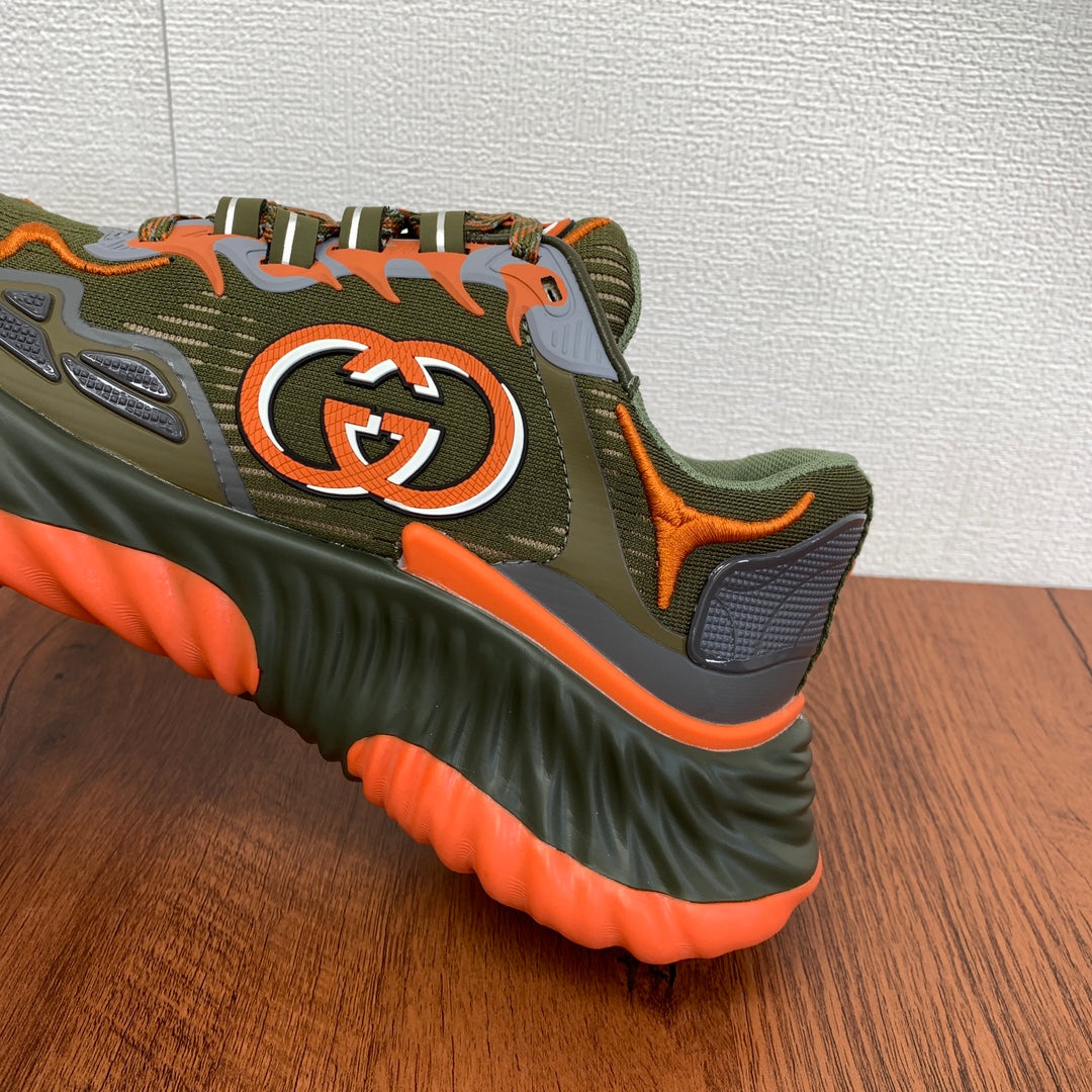 GG Men's Ripple Sneaker Green Mesh 536986