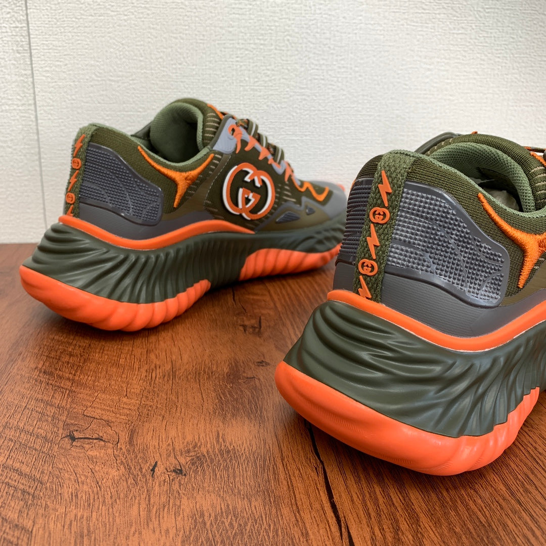 GG Men's Ripple Sneaker Green Mesh 536986