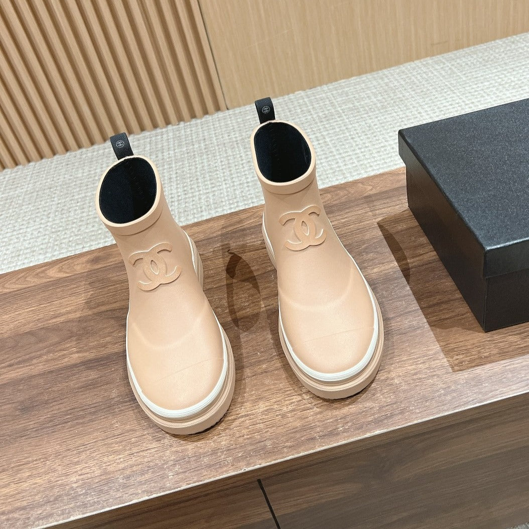CC RAIN BOOTS BEIGE CREAM TPU