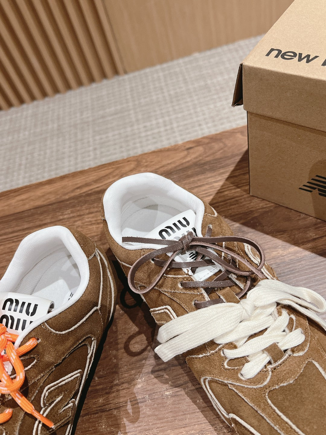 Miu Balance 530 SL Cinnamon Suede Sneaker