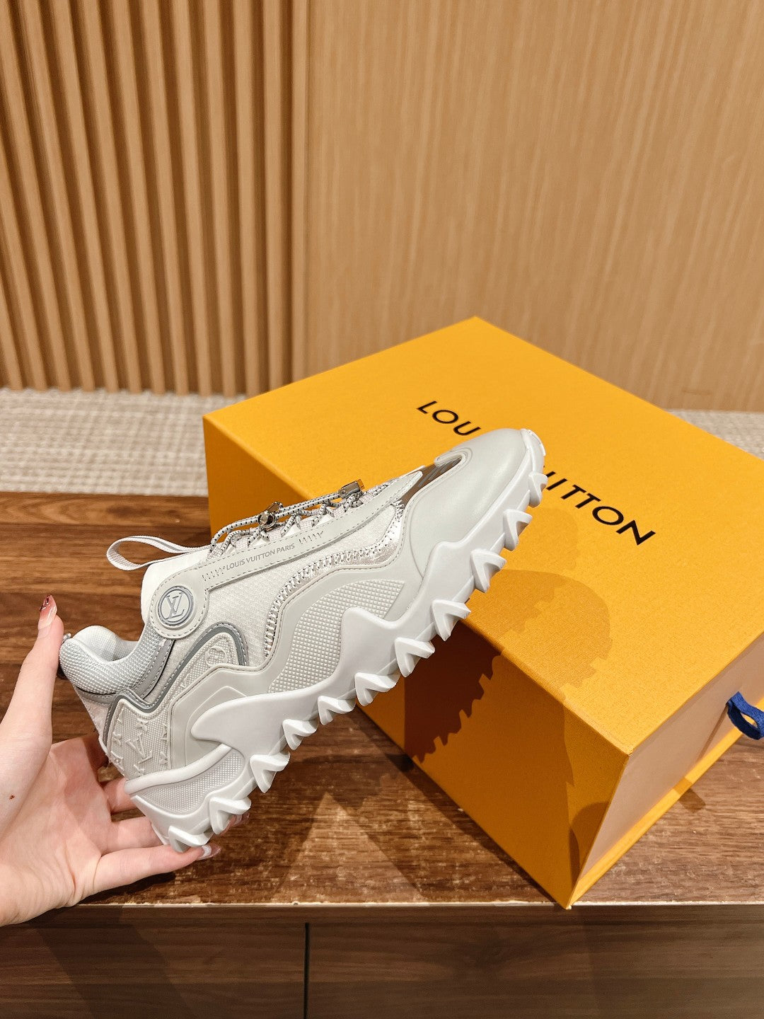 LV Rush Sneaker White Mix Silver Cowhide