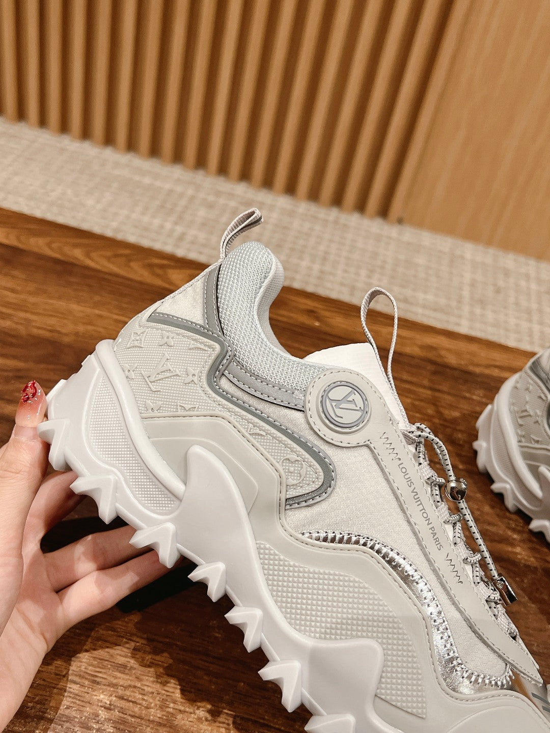 LV Rush Sneaker White Mix Silver Cowhide