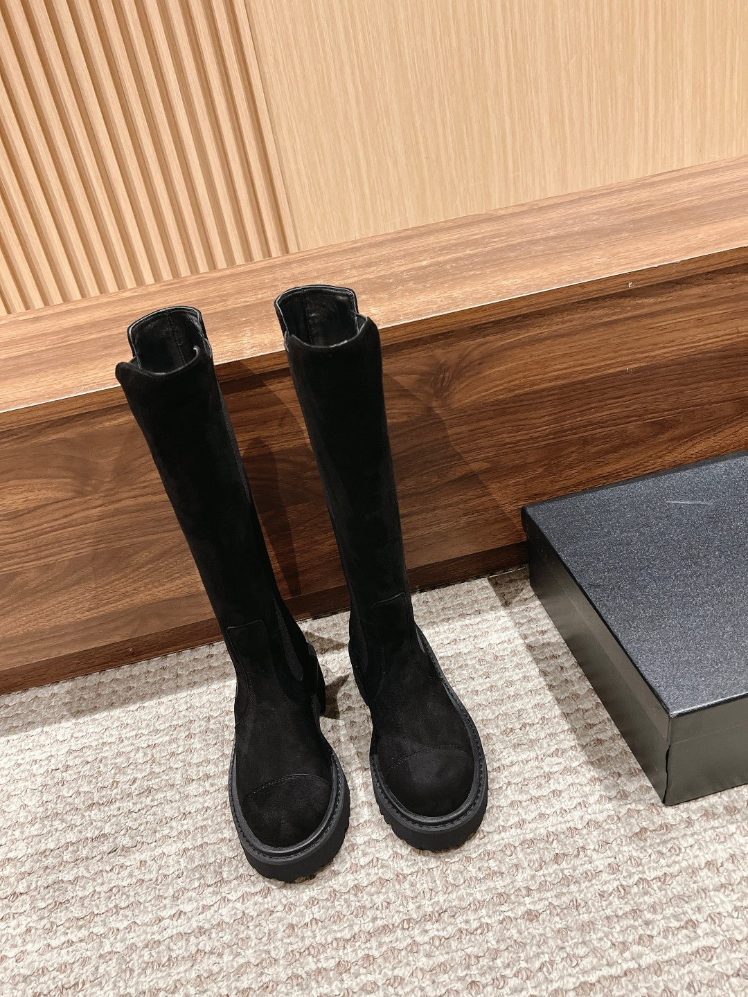 CC Chelsea High Boots Black Suede 937070