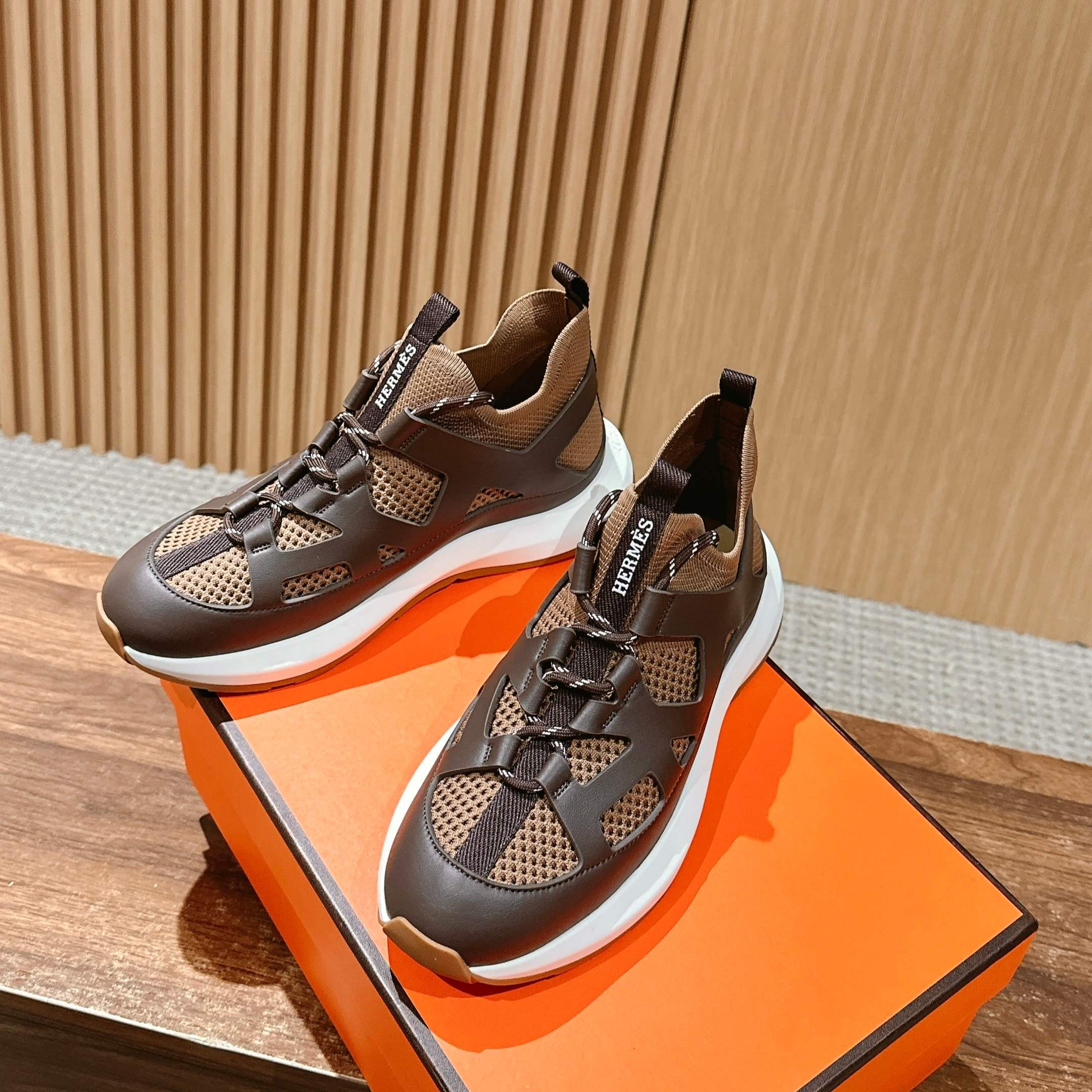 HM Katana Sneaker Brown Calfskin 317598