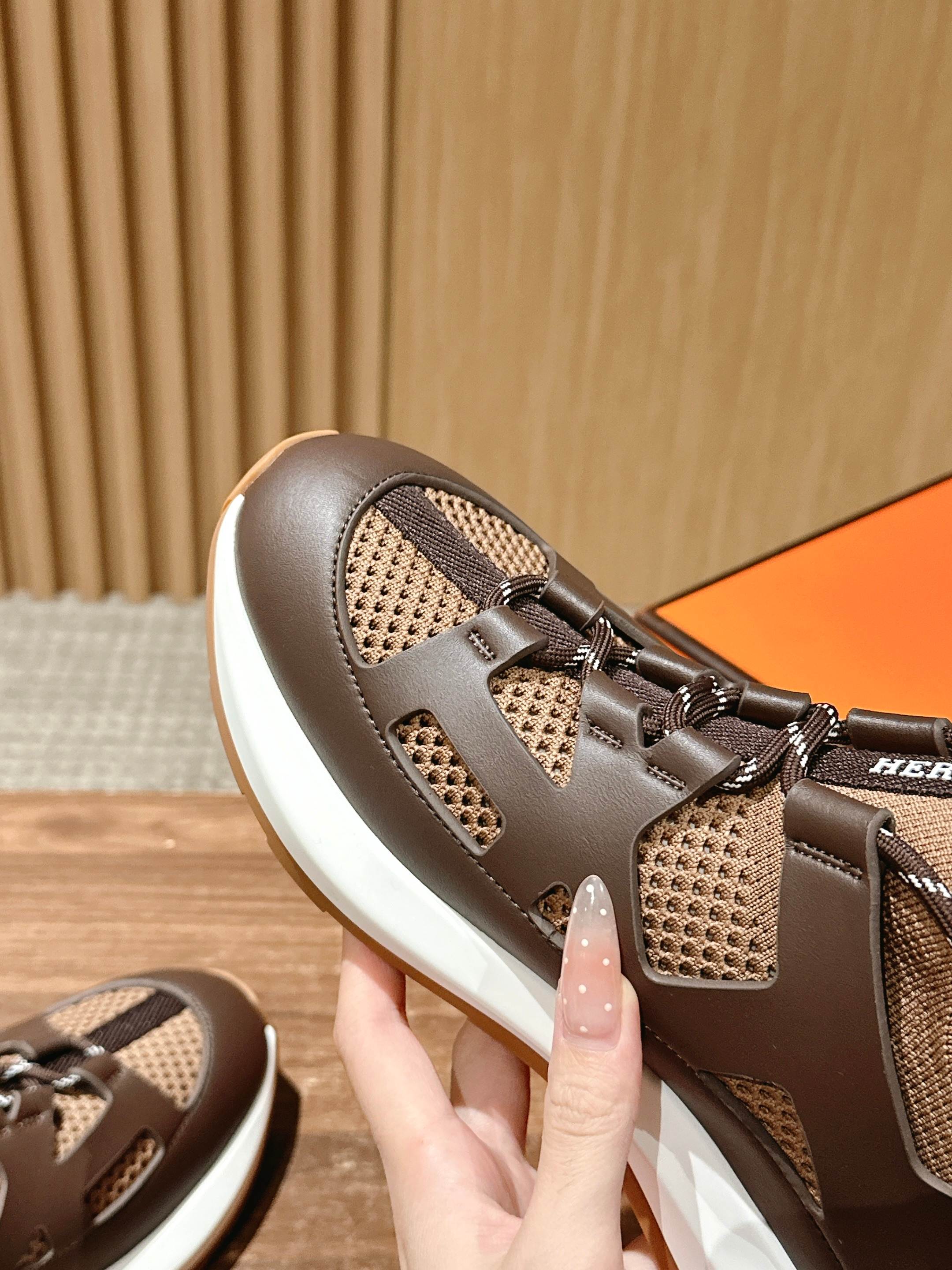 HM Katana Sneaker Brown Calfskin 317598