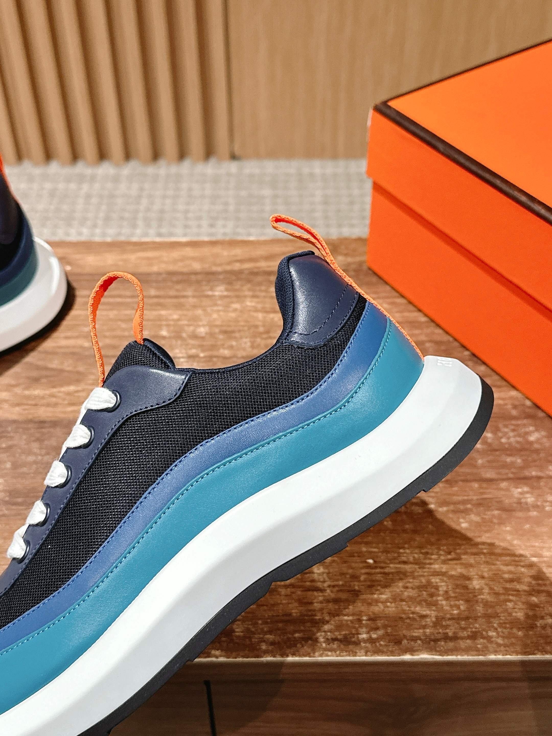 HM Gramme Sneaker Black Blue Mesh 317602