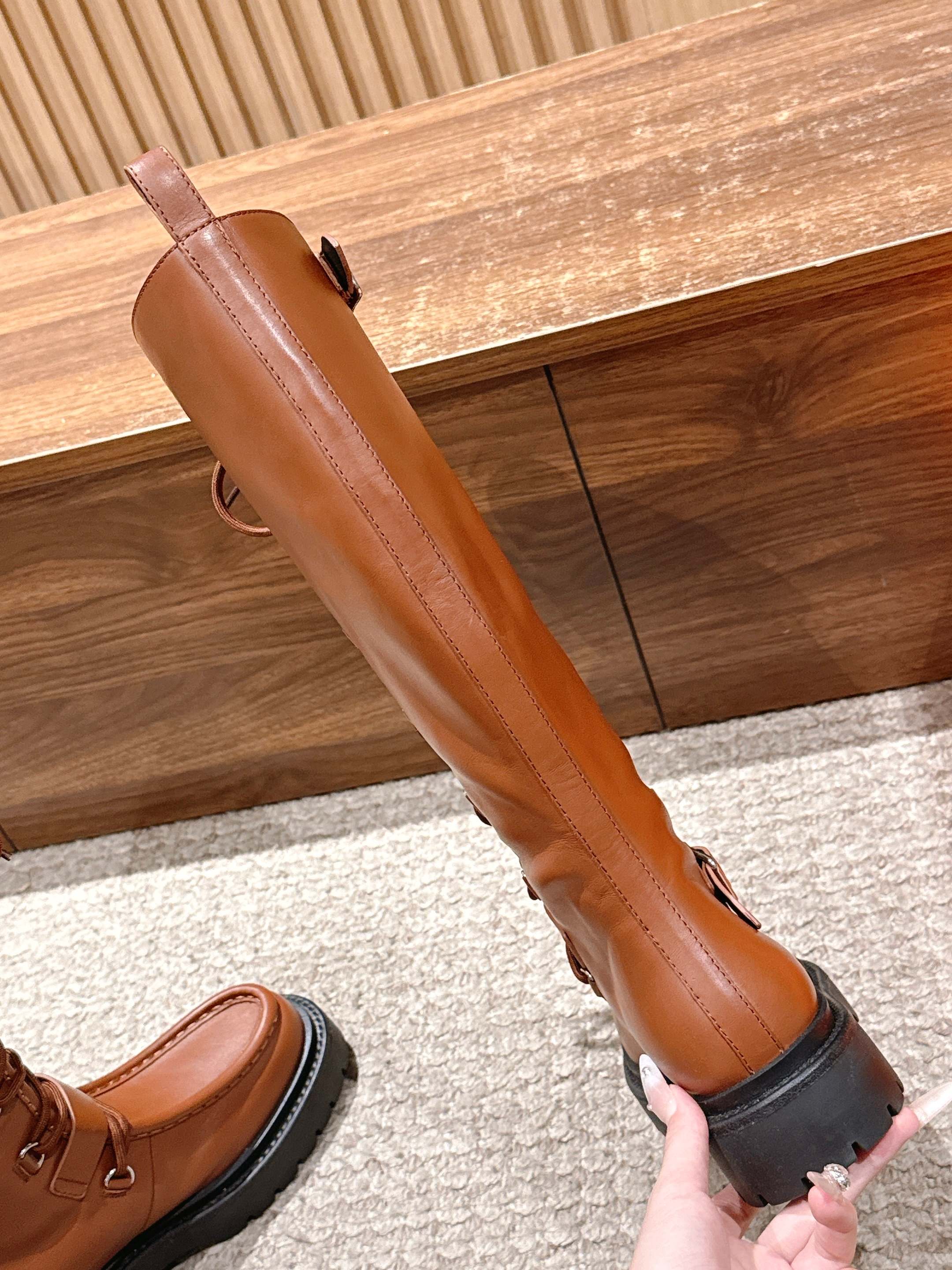 HM 25 High Boots Brown mix Black Calfskin 512528