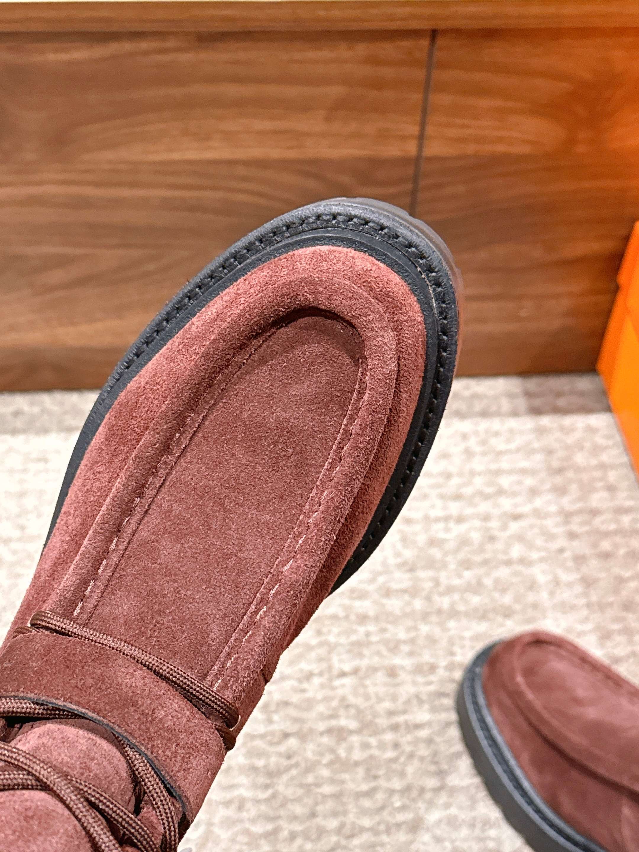 HM 25 High Boots Chocolate Brown Suede 512533