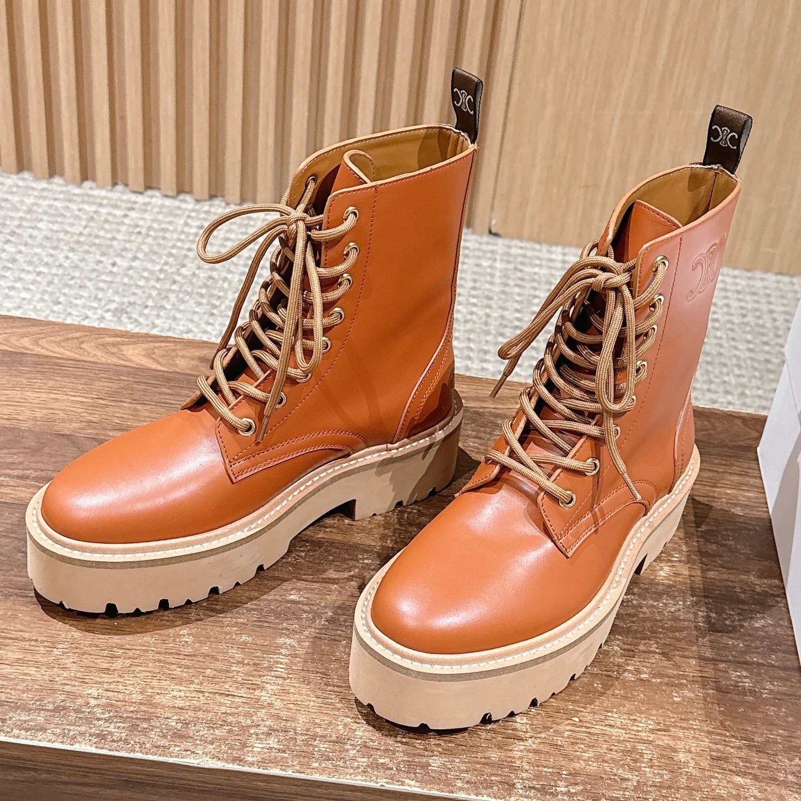 Celine 25 Boot Brown Calfskin 554010