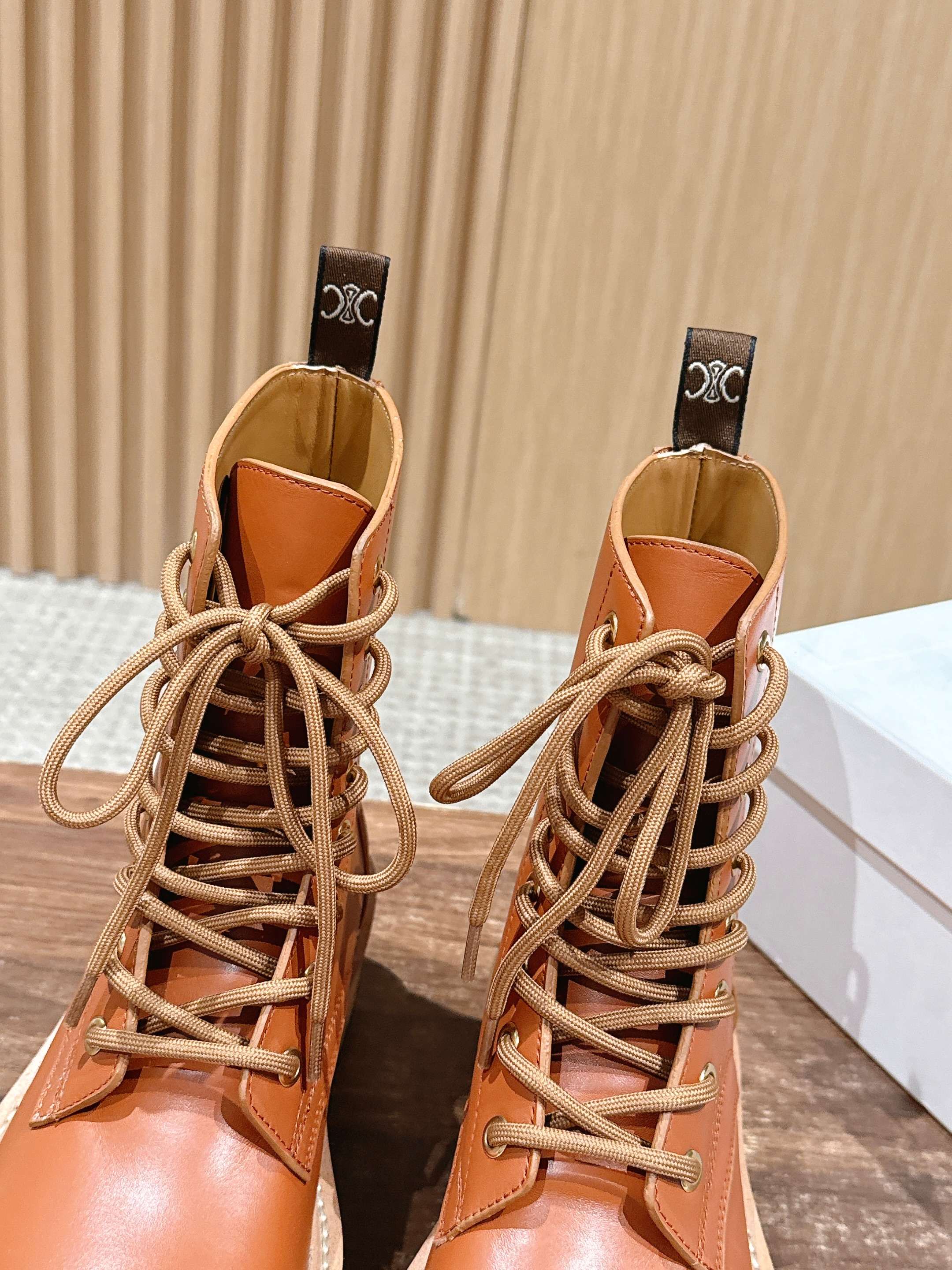 Celine 25 Boot Brown Calfskin 554010