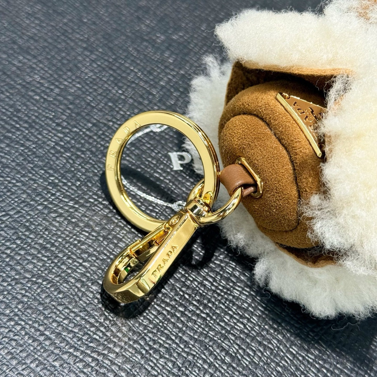Prada Soft Robot Shearling Bag Charm