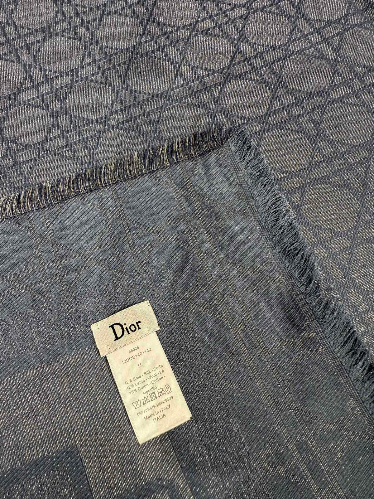 Dior 2026 Cannage Scarf 140cm Silk And Cashmere 211158