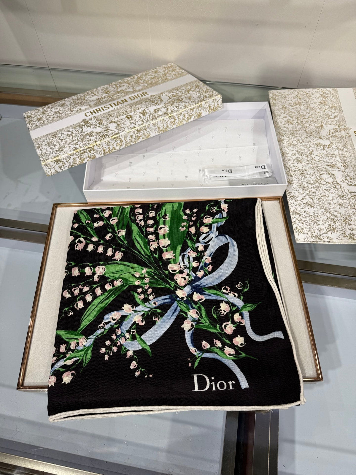 Dior 2026 Valley Scarf 135cm Cashmere And Silk 215660
