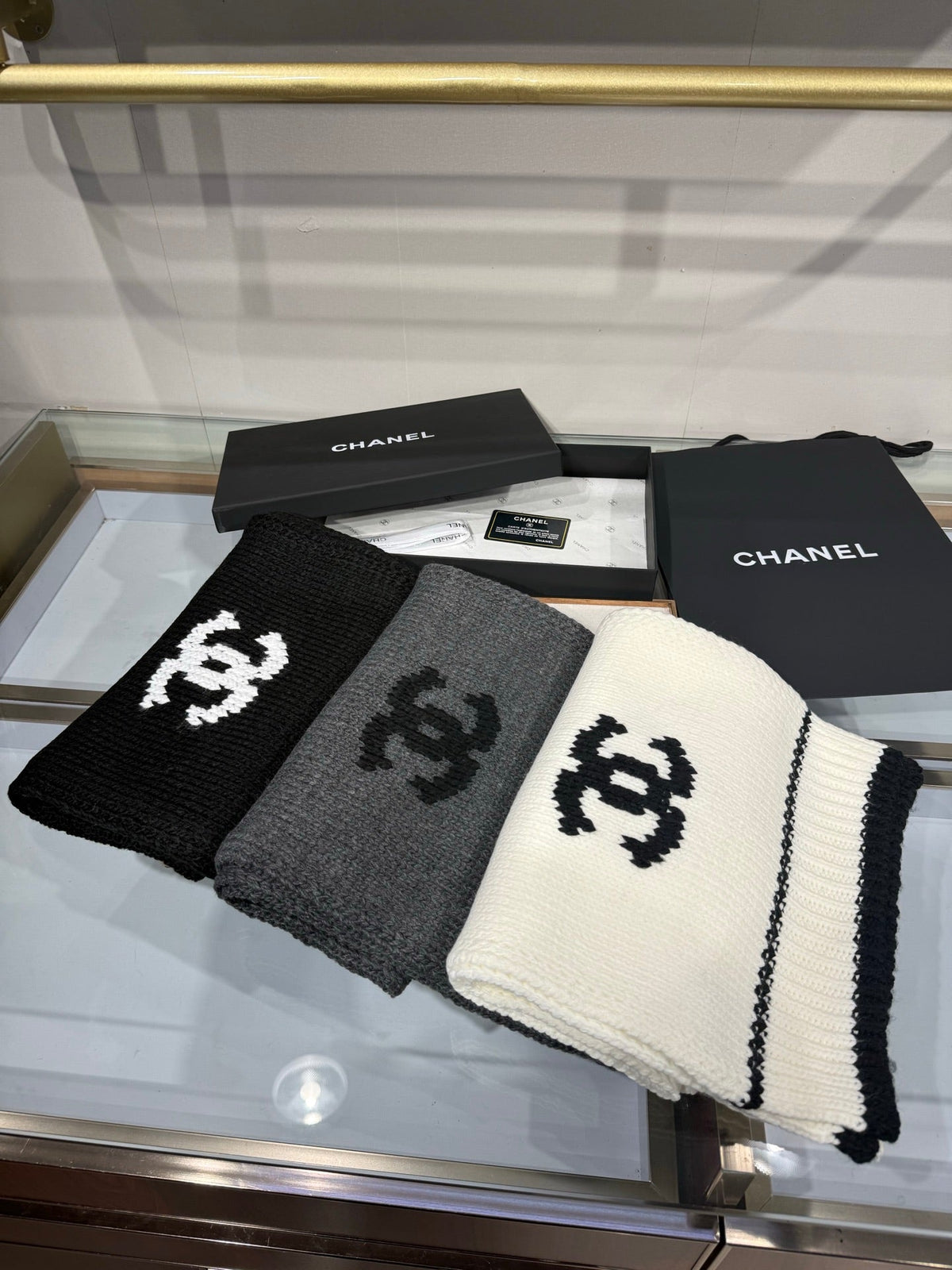 Chanel 2026 Knitted Scarf 190cm Wool 217102