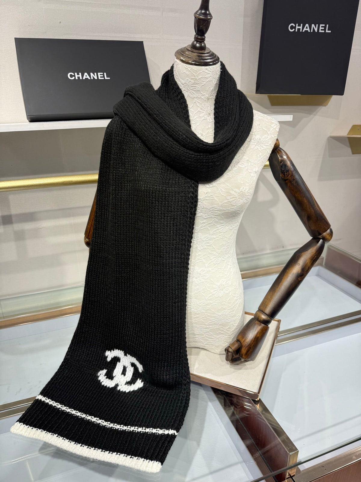 Chanel 2026 Knitted Scarf 190cm Wool 217102