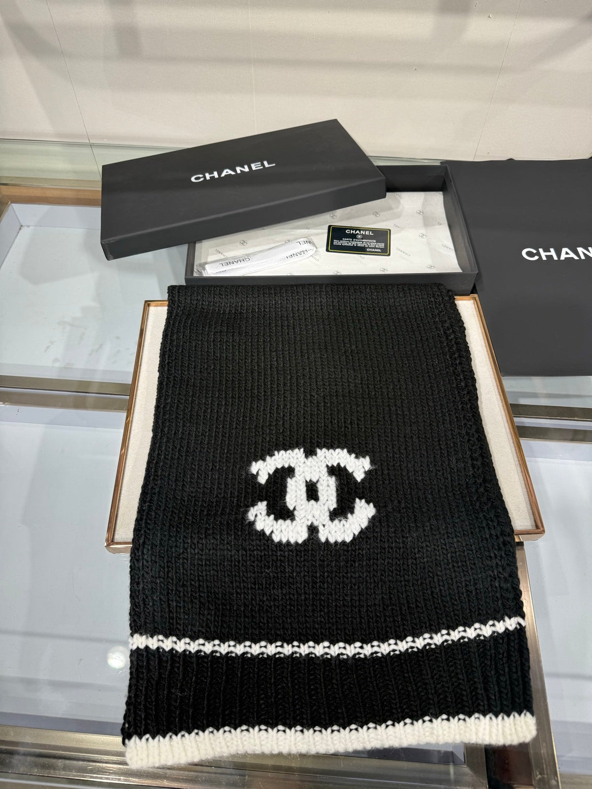 Chanel 2026 Knitted Scarf 190cm Wool 217102