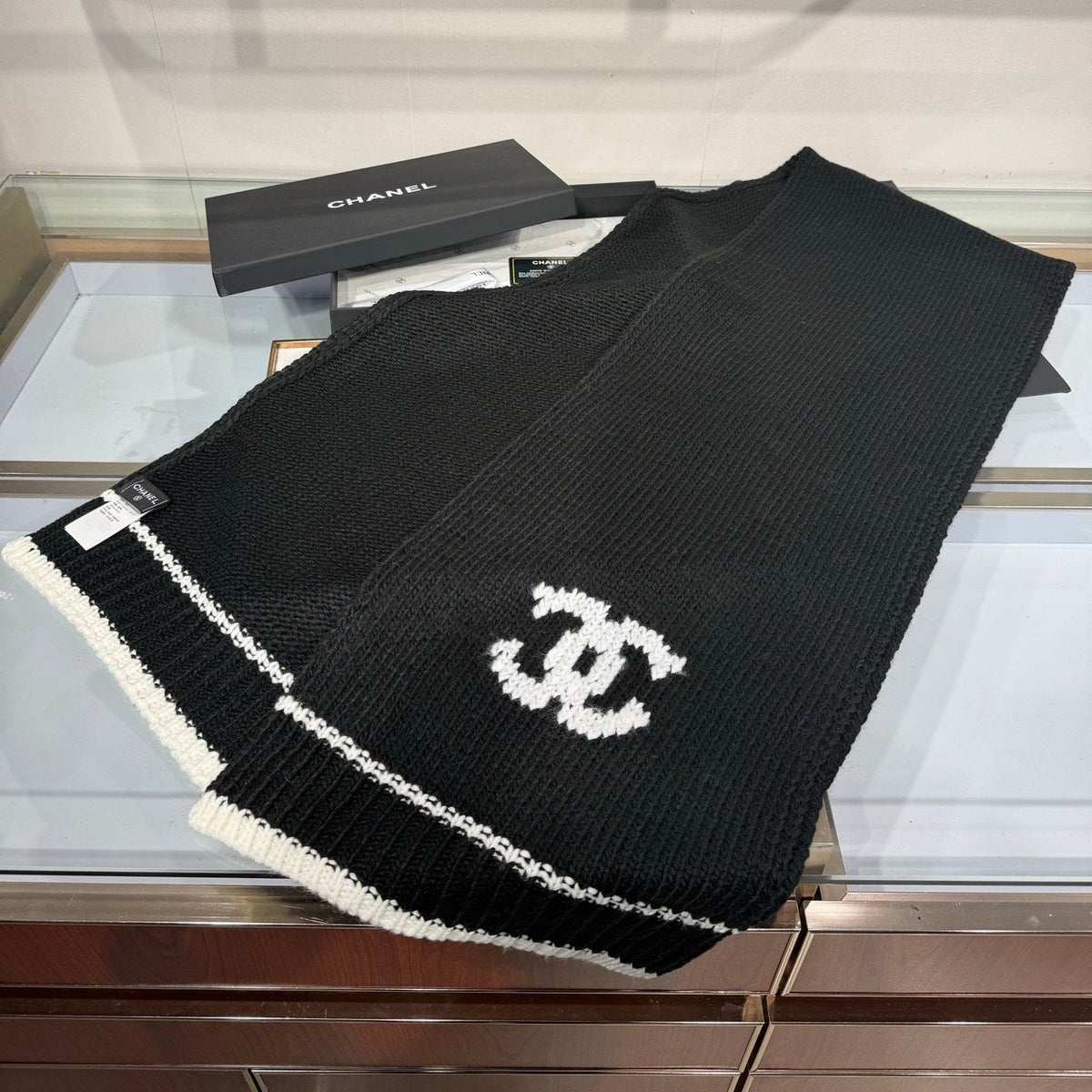 Chanel 2026 Knitted Scarf 190cm Wool 217102