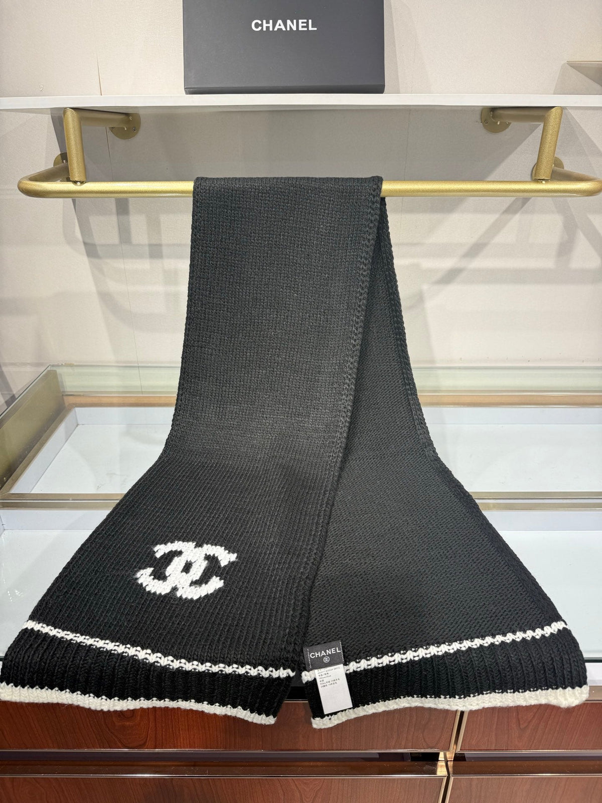 Chanel 2026 Knitted Scarf 190cm Wool 217102