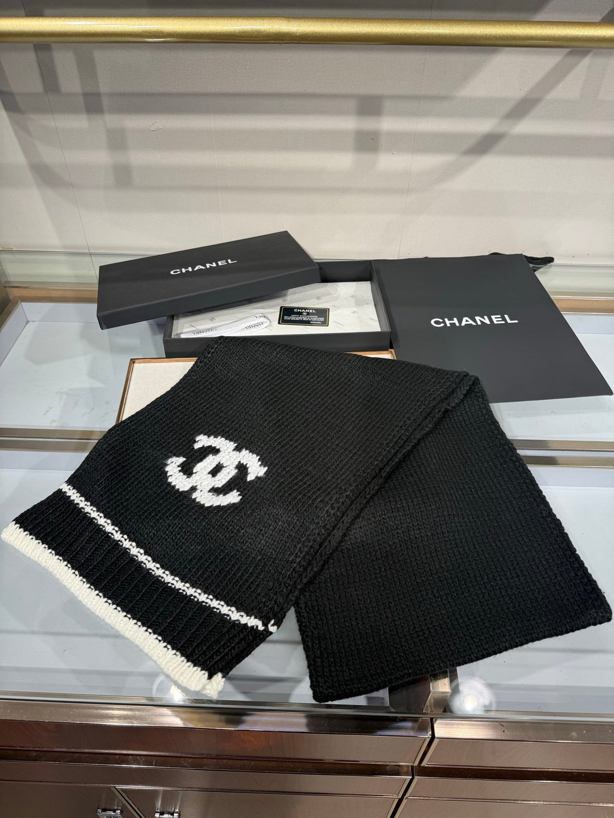 Chanel 2026 Knitted Scarf 190cm Wool 217102