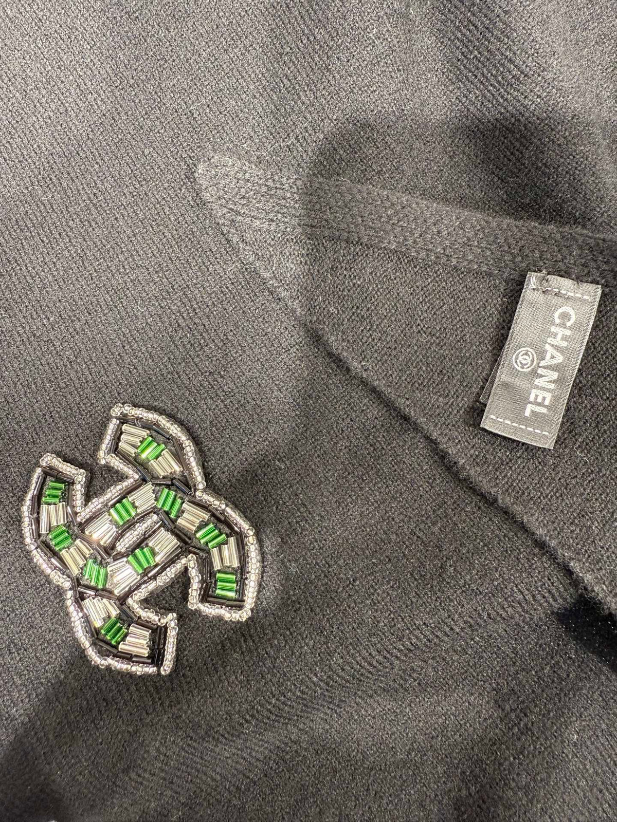 Chanel 2026 Logo CC Triangle Scarf 190cm Wool 217109