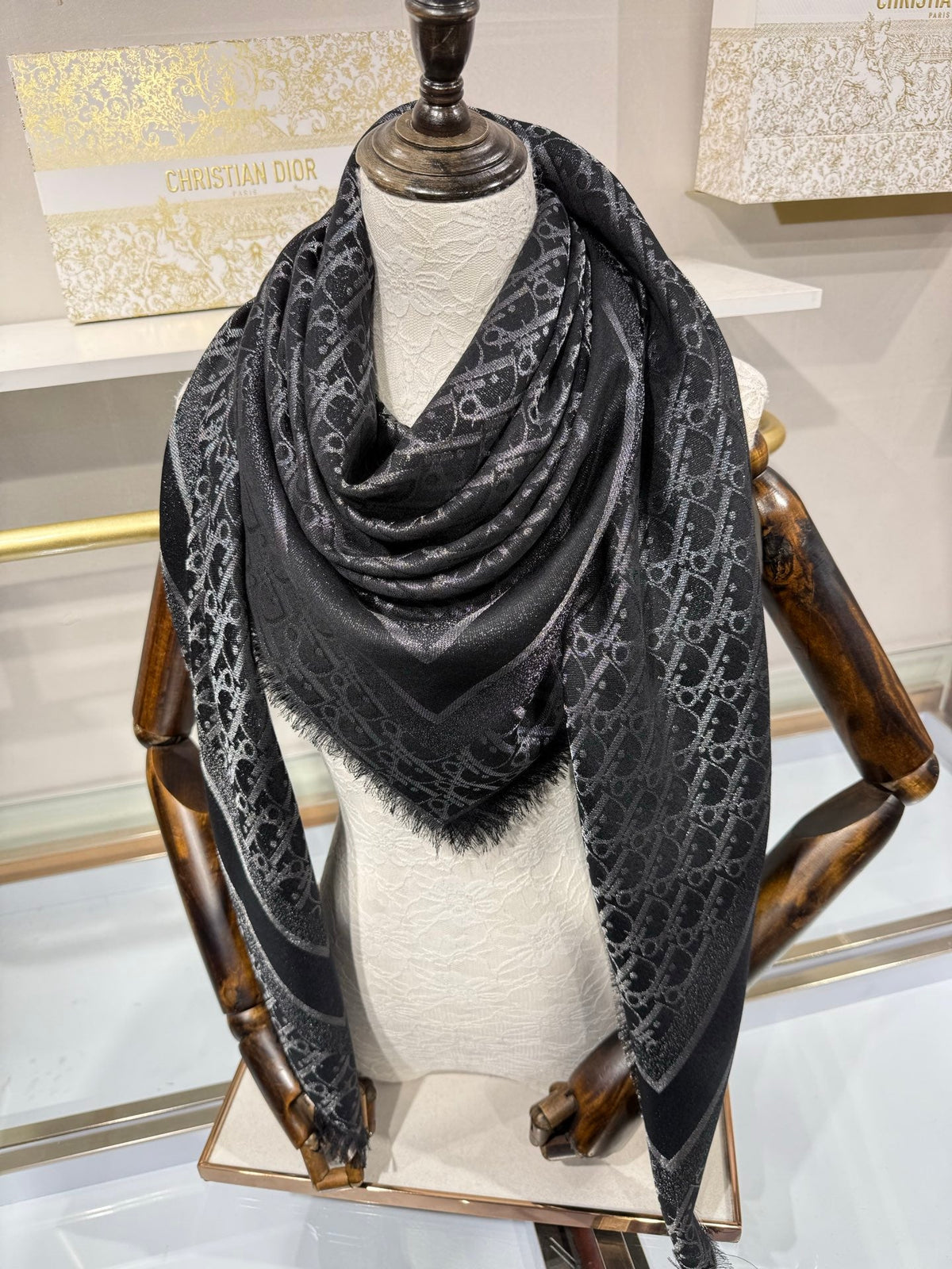 Dior 2026 Oblique Scarf 140cm Mulberry Silk 217204