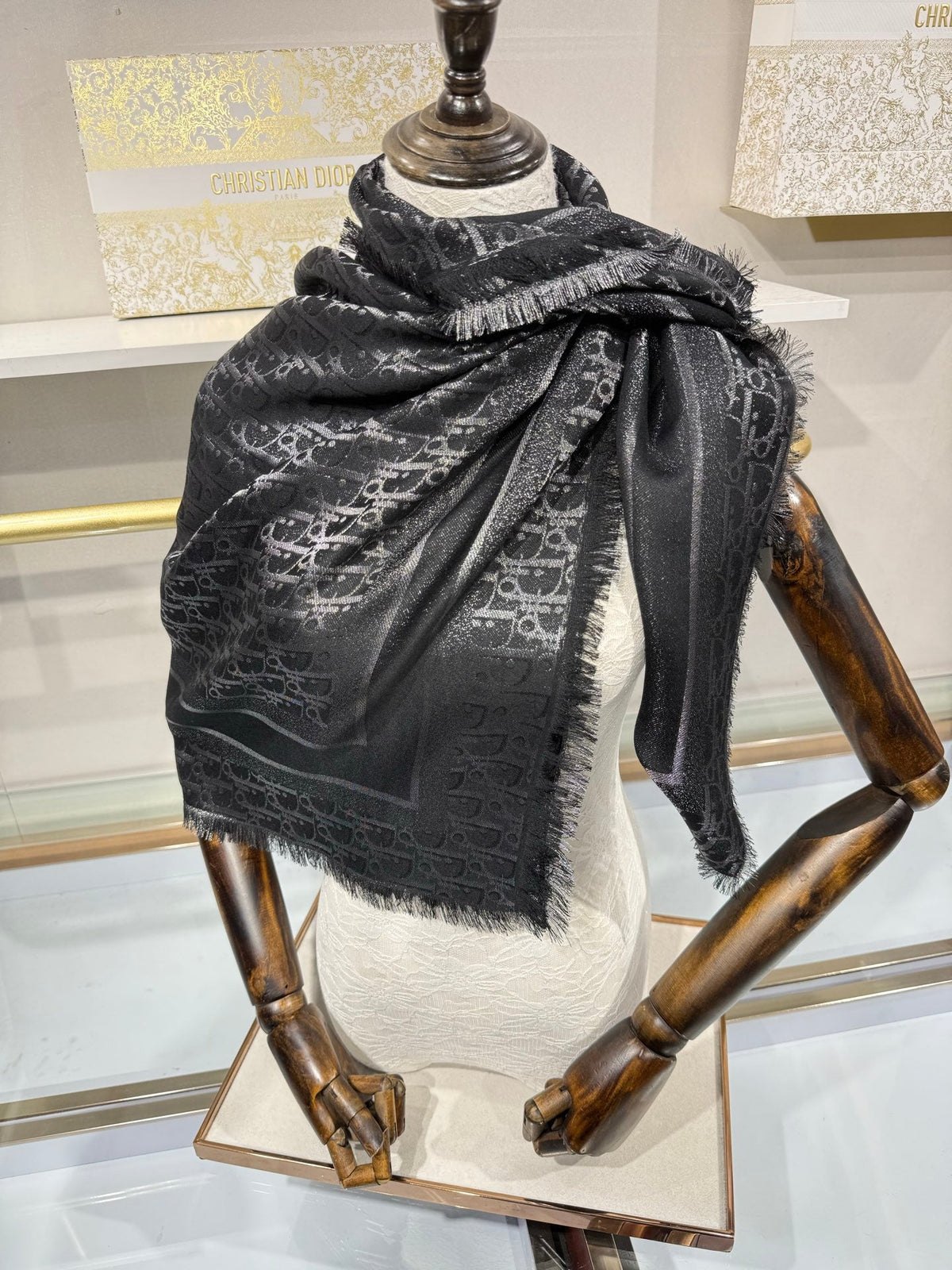 Dior 2026 Oblique Scarf 140cm Mulberry Silk 217204
