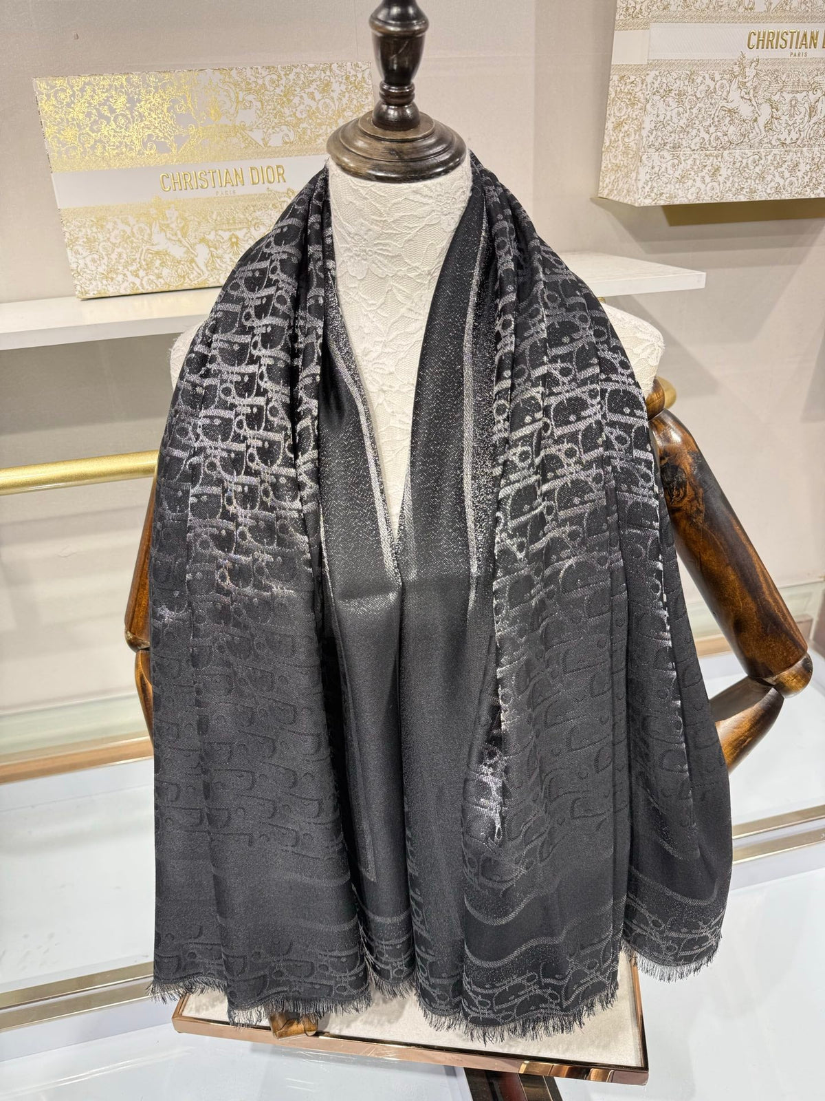 Dior 2026 Oblique Scarf 140cm Mulberry Silk 217204