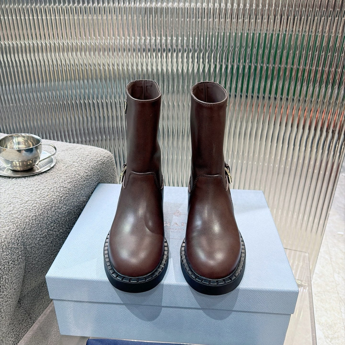 Prada 2026 Ankle Boots Suede Cowhide 148932
