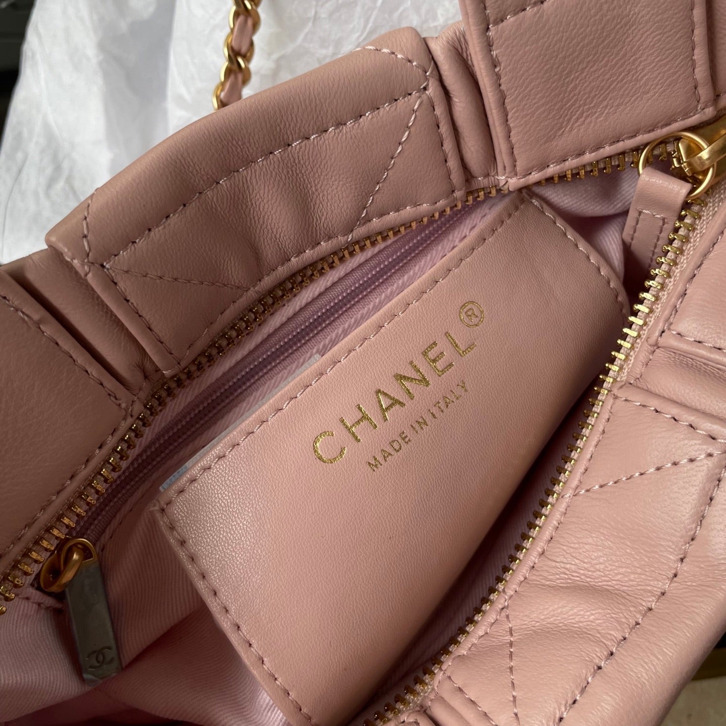 CC 25K Mini Bow Bag 26cm Pink Calfskin