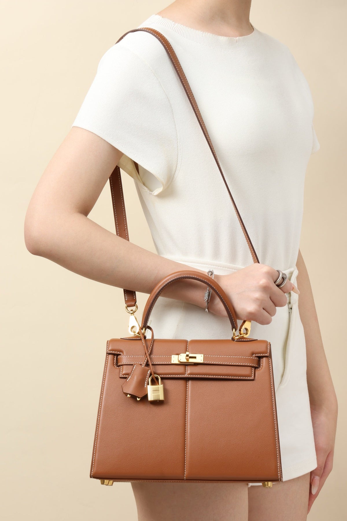 High-end Hermes 2026 Padded Kelly Sellier Bag 25cm Swift Leather
