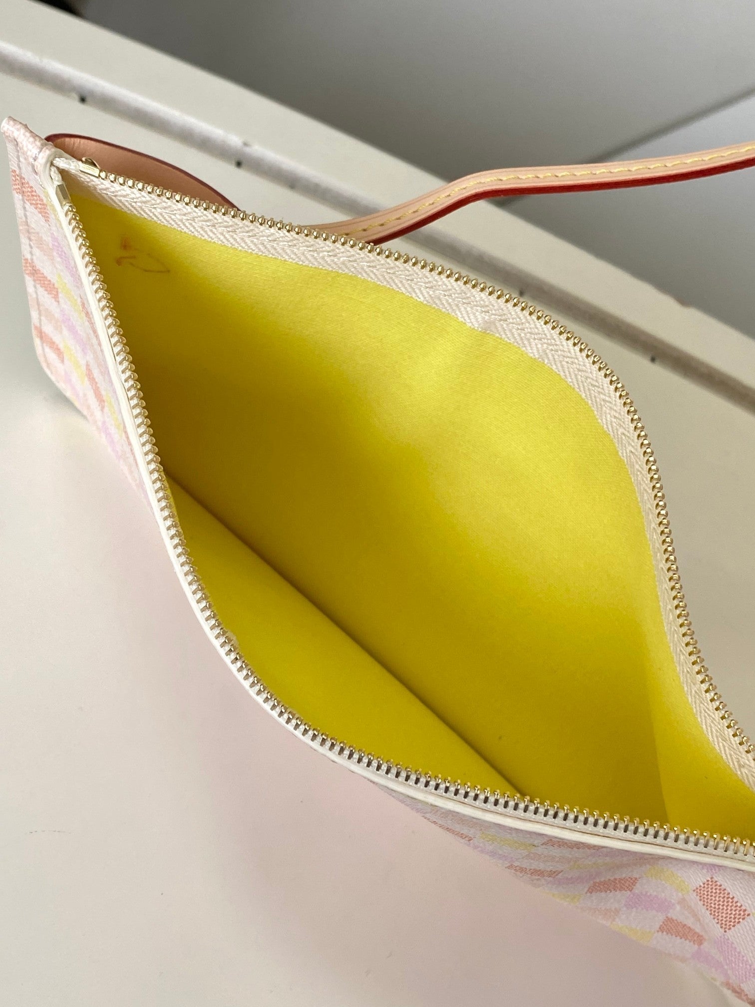 neverfull mm 31 peach damier coasted canvas