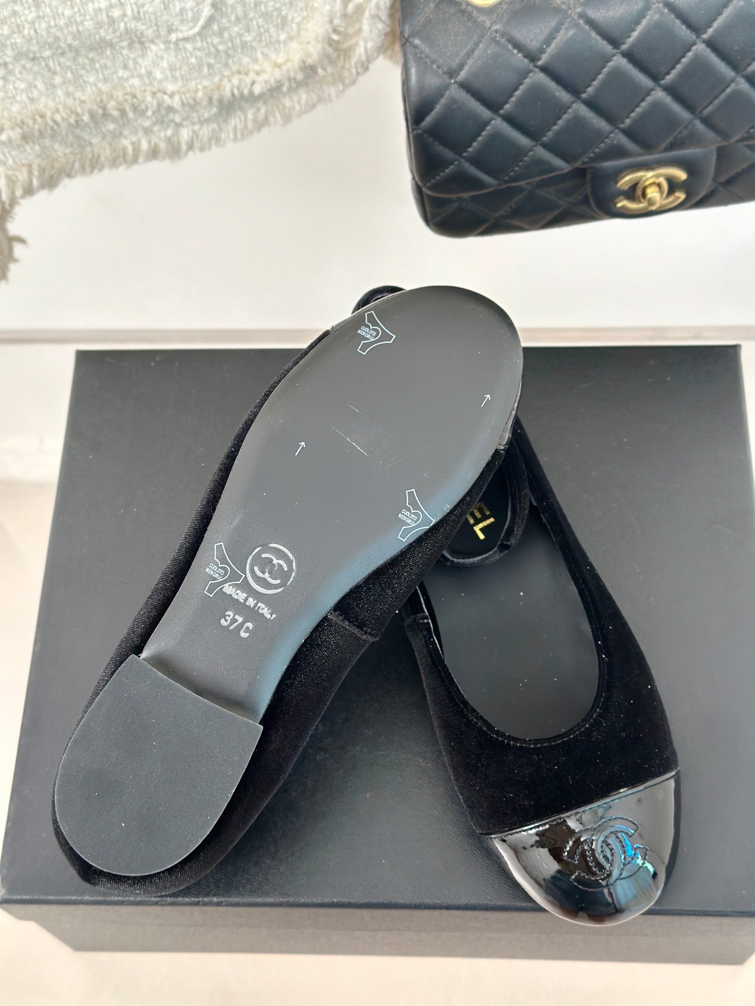 CC Mary Jane Plain Black Round Nose Suede And Lambskin