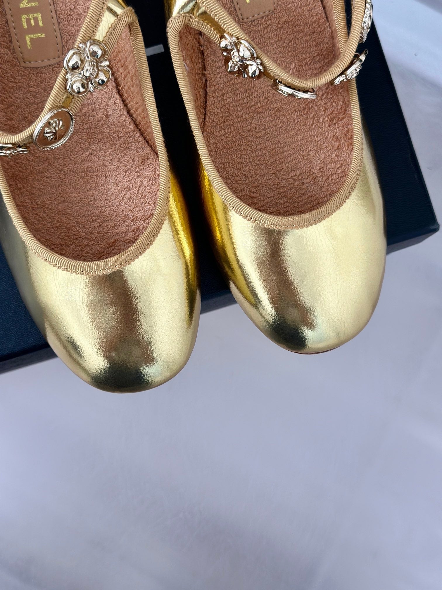 CC High Mary Jane Gold Lambskin