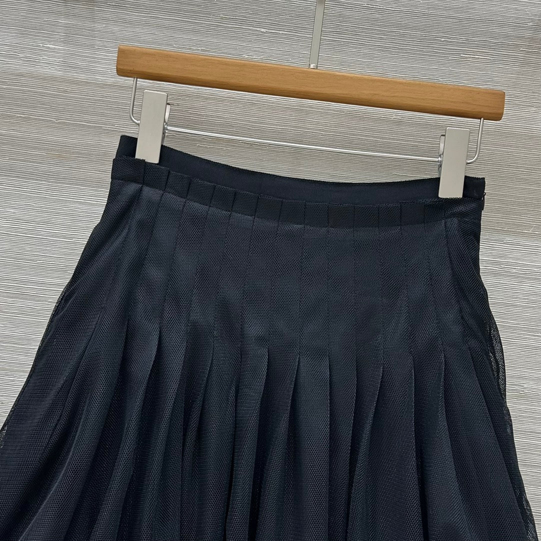 CD Gauze Skirt Black Polyester