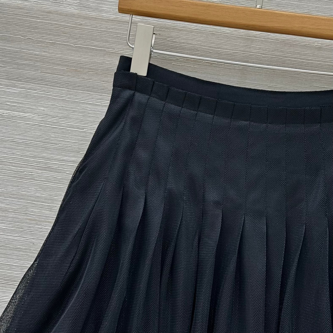CD Gauze Skirt Black Polyester