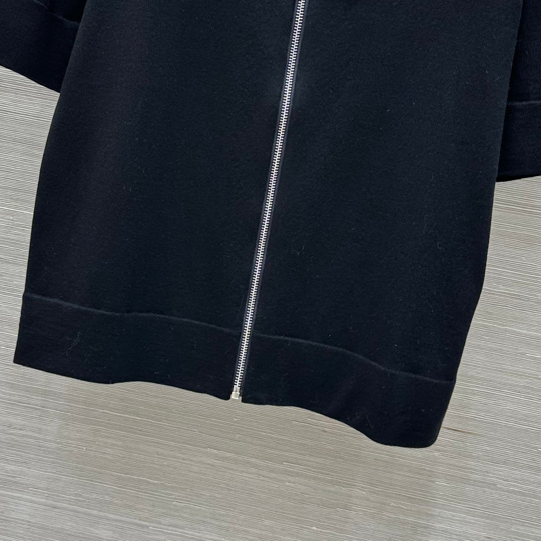 LV 25 Flower T Shirt Black Cotton