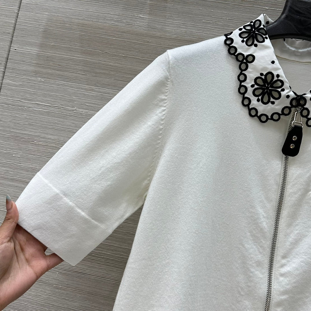 LV 25 Flower T Shirt White Cotton