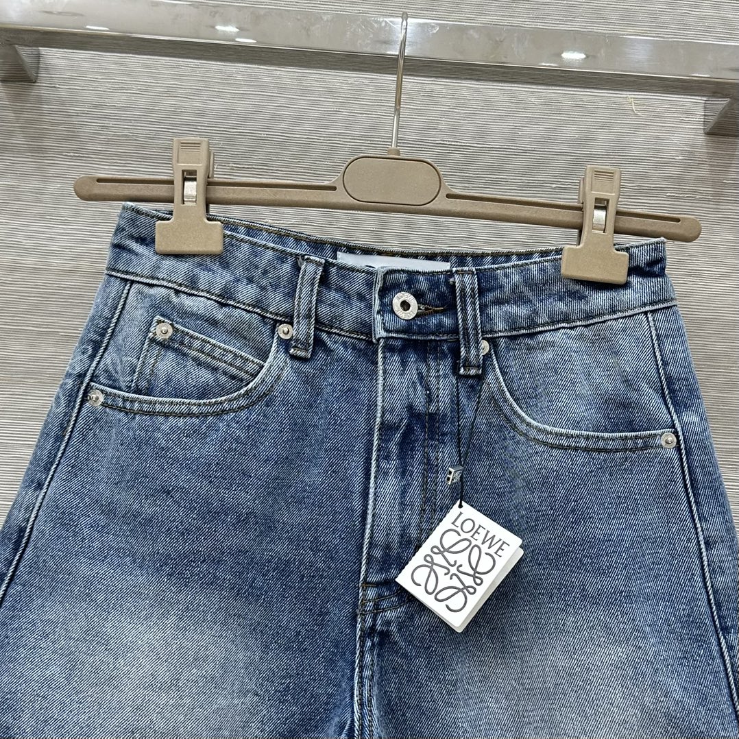 Loewe Denim Short Retro Blue Cotton