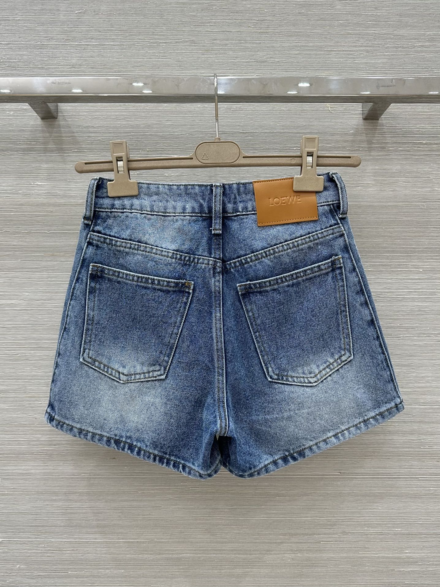 Loewe Denim Short Retro Blue Cotton