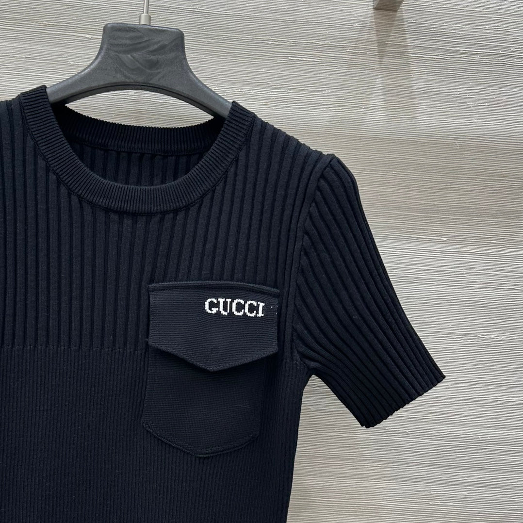 Gucci 25 Knitted Dress Black Viscose