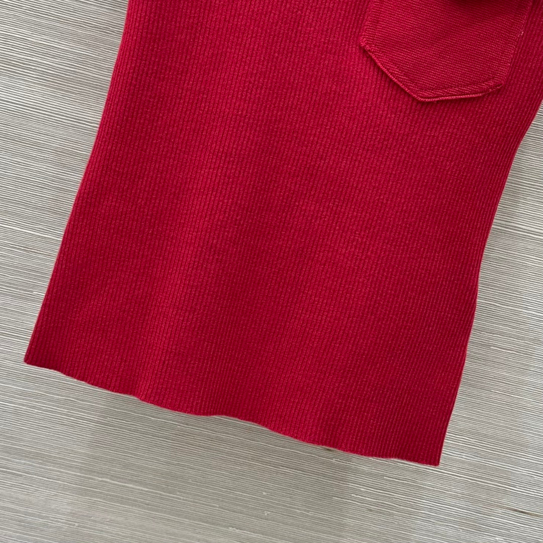 Gucci 25 Knitted Top Red Viscose