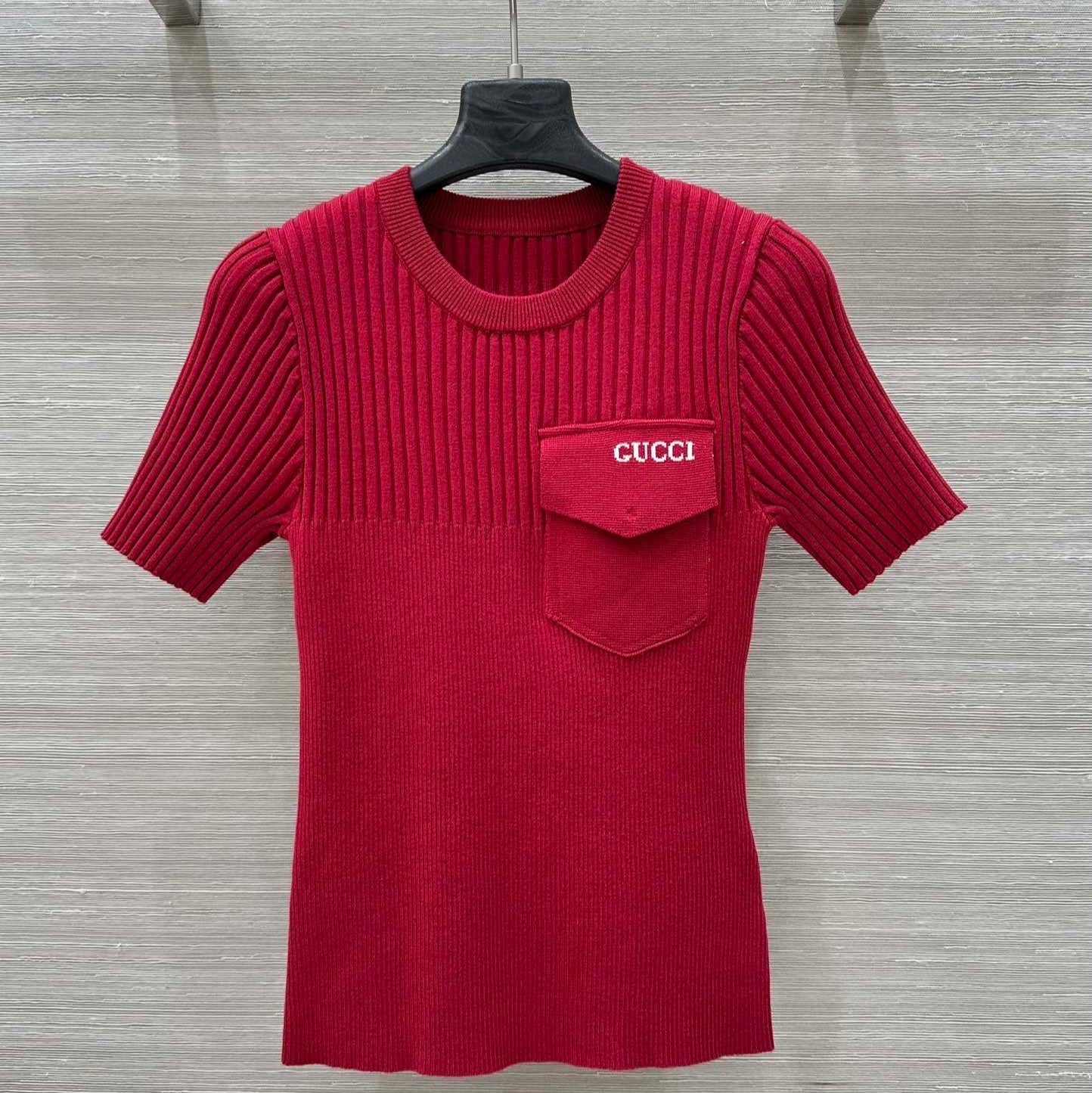 Gucci 25 Knitted Top Red Viscose