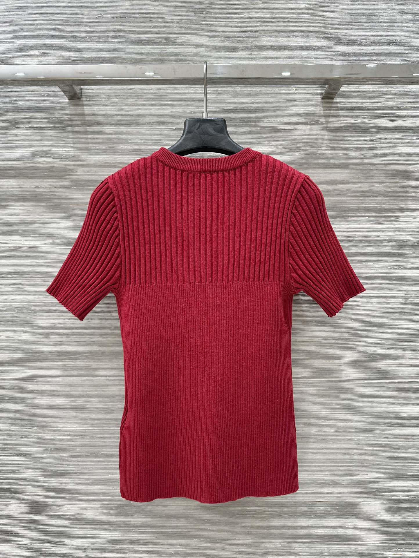 Gucci 25 Knitted Top Red Viscose