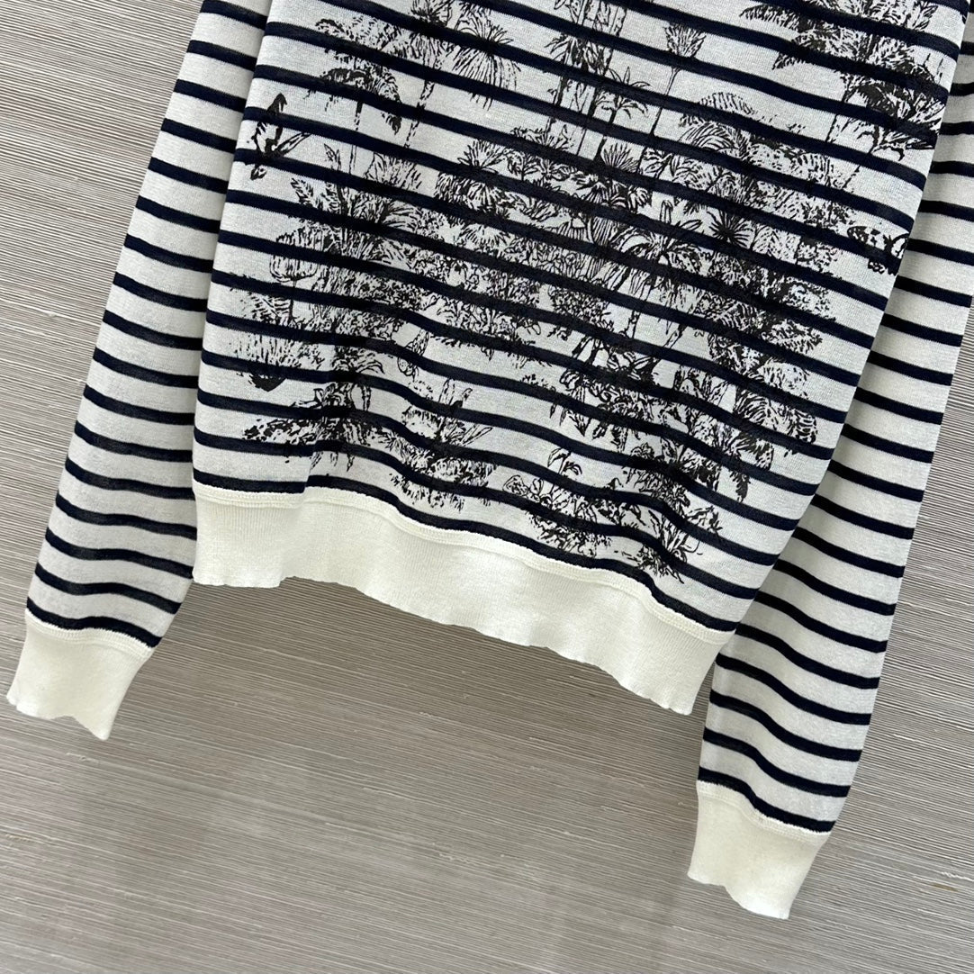 CD Coconut Knitted Sweater Black mix White Cotton Polyester