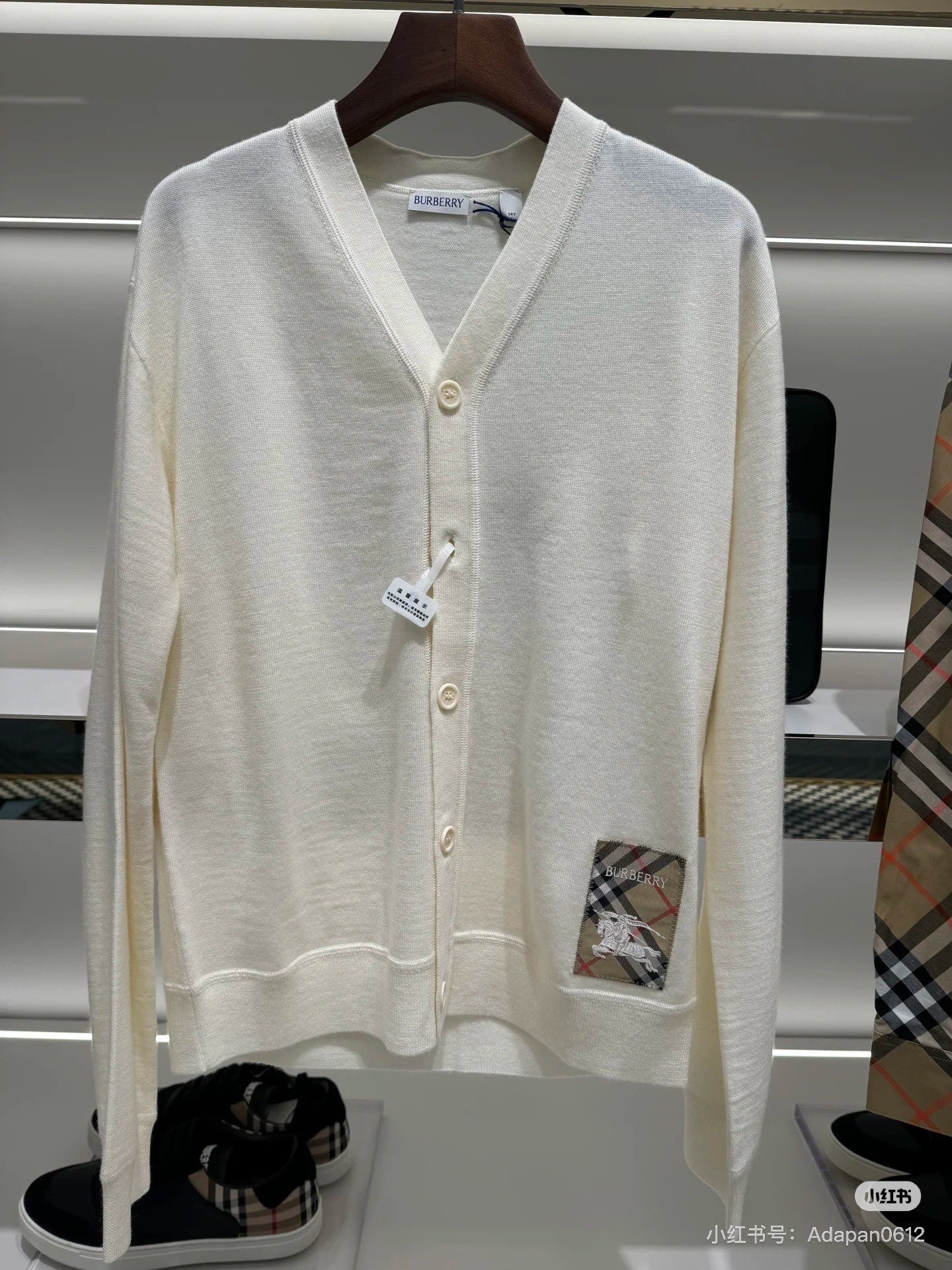 Bur 25 Cardigan Black And White Cashmere