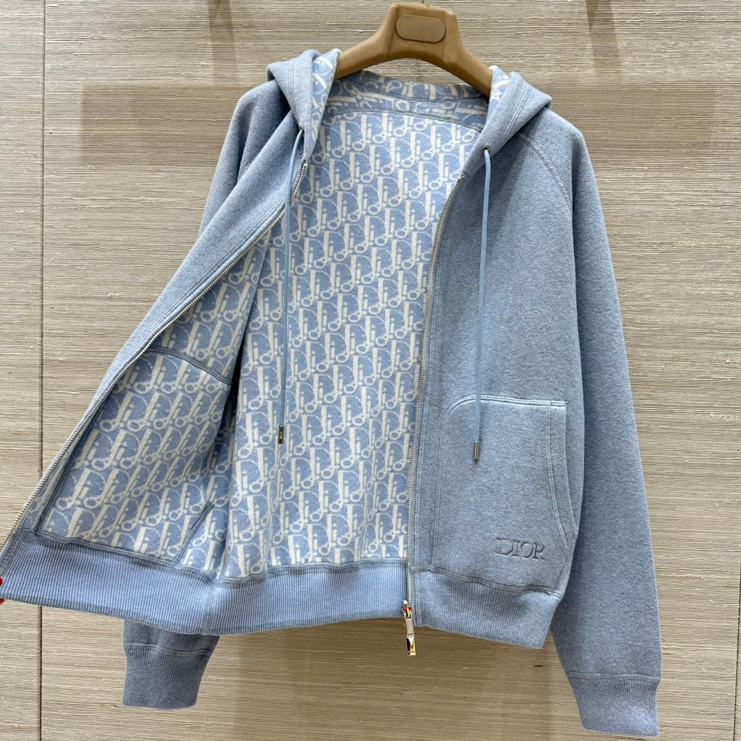CD 25 Jacket Blue Cotton Cashmere