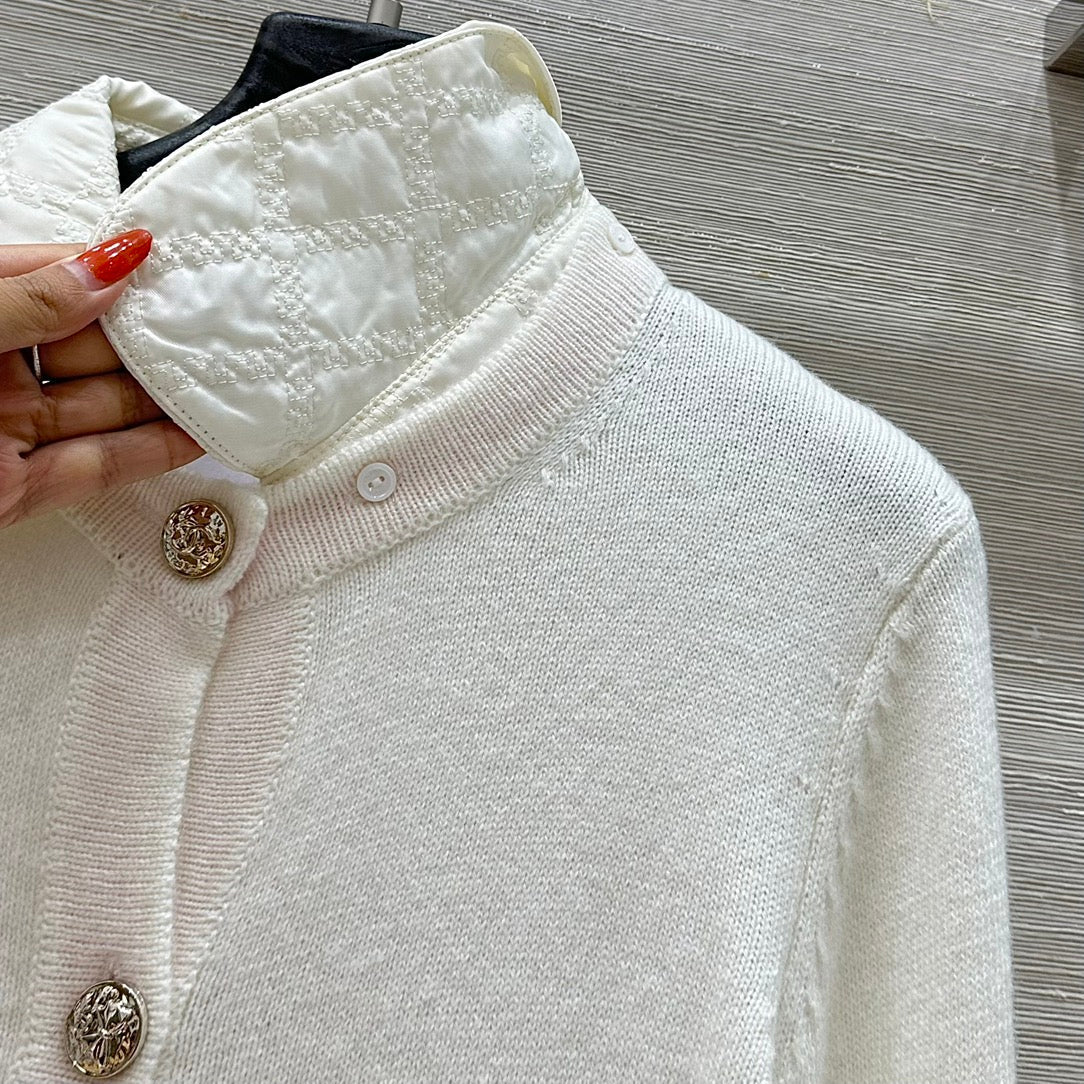 CC 25 Cardigan White Cashmere