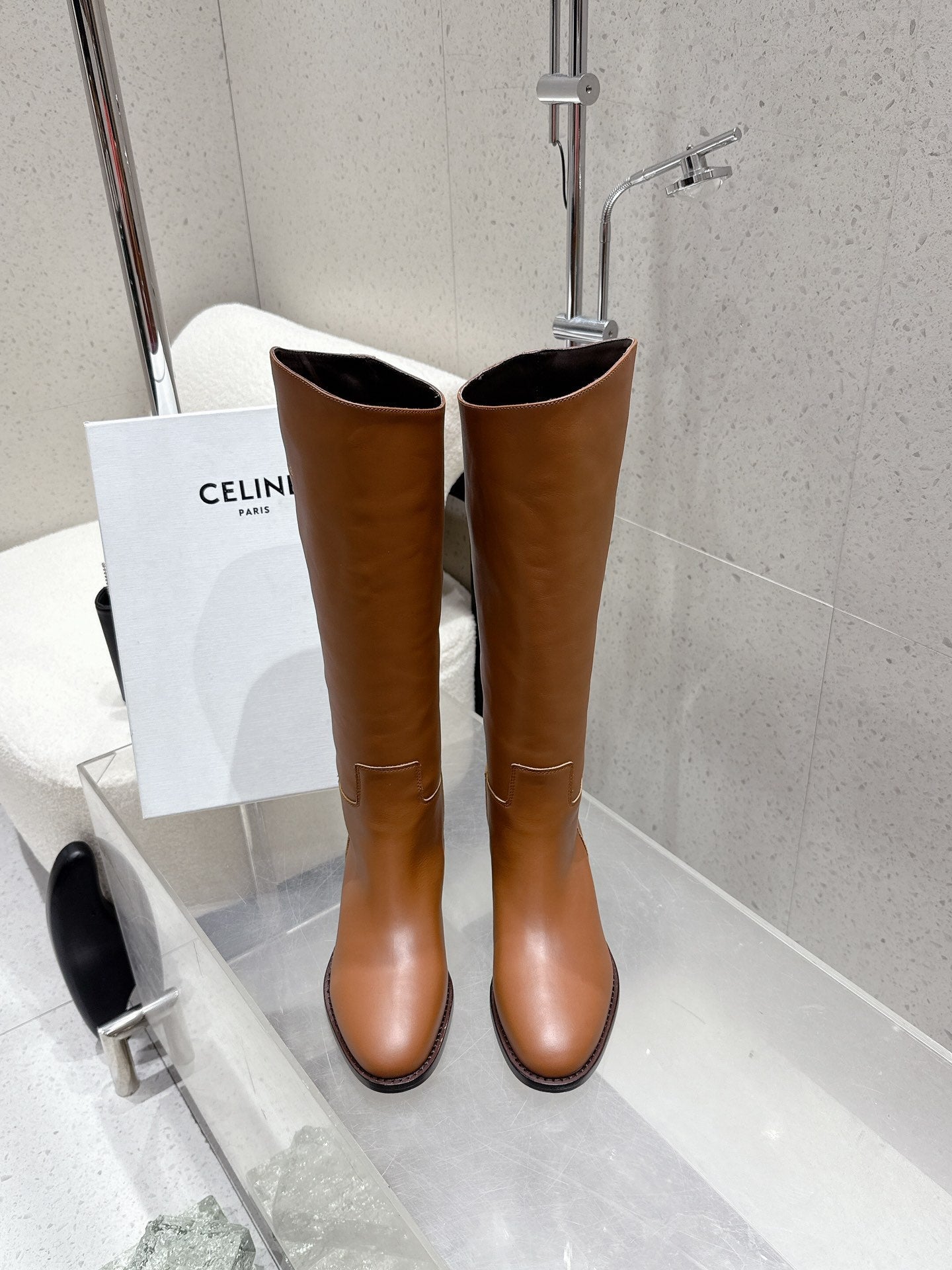 Celine 25 Boot Brown Cowhide 554198