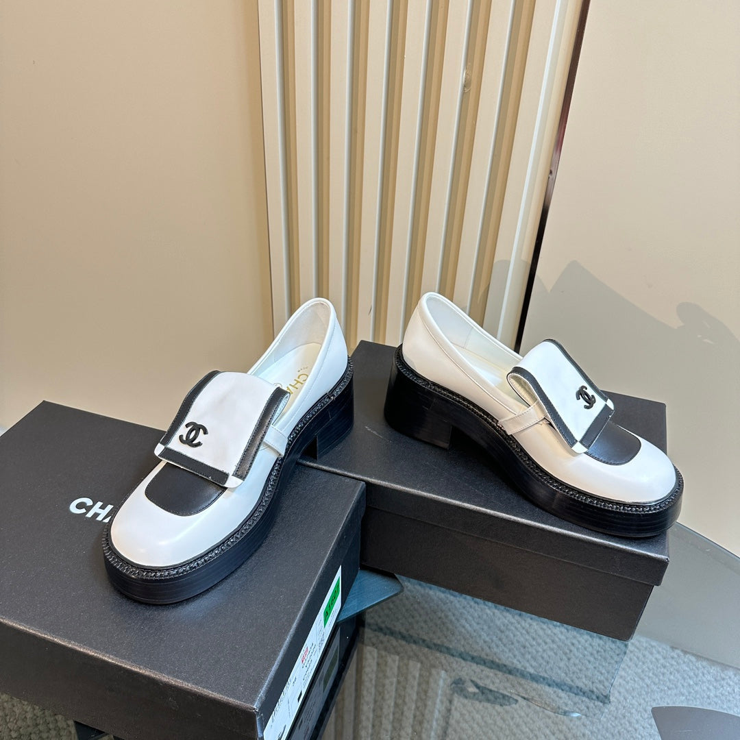 CC Moccasins 65mm White Calfskin