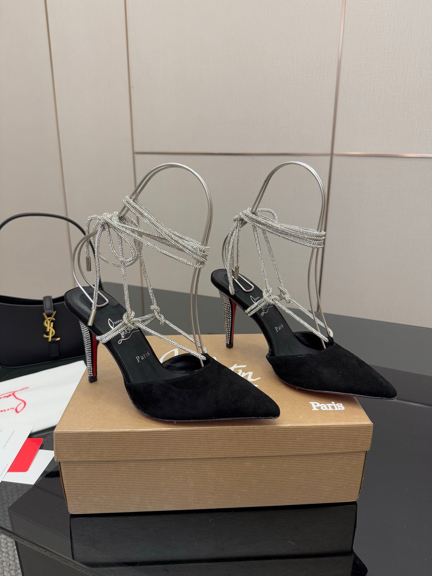 CL Mules Black 8.5cm Original Material 299877